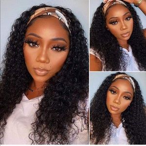 Celiarita 18 inch Human Hair Wigs headband None Lace Front